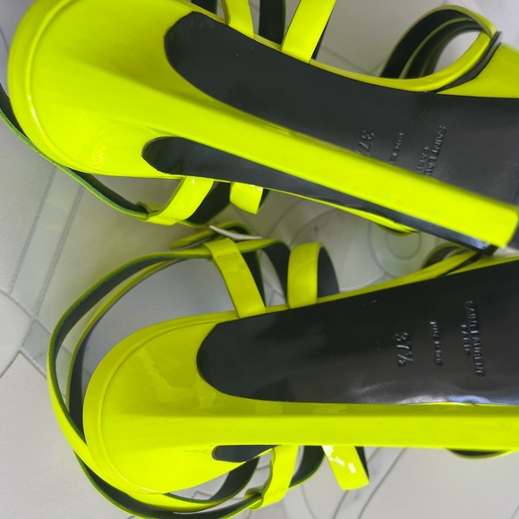 SAINT LAURENT neon yellow heels - Picture 4 of 9